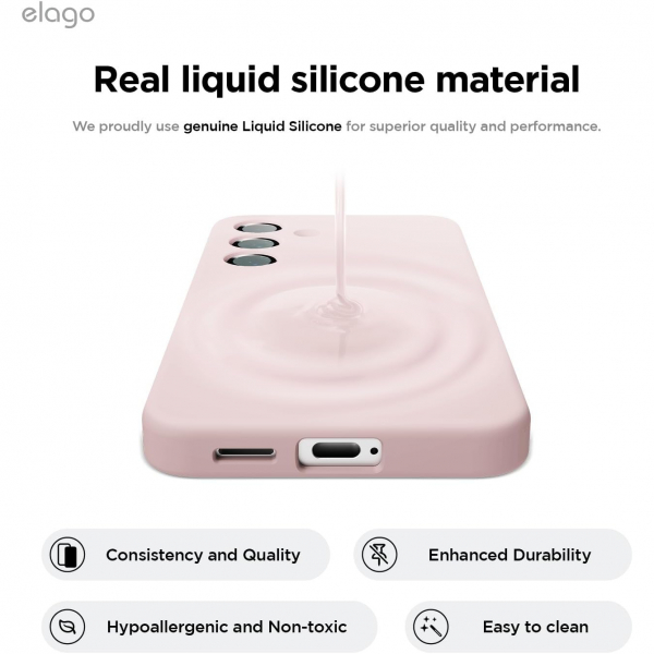 elago Samsung Galaxy S25 Plus Silikon Klf-Lovely Pink