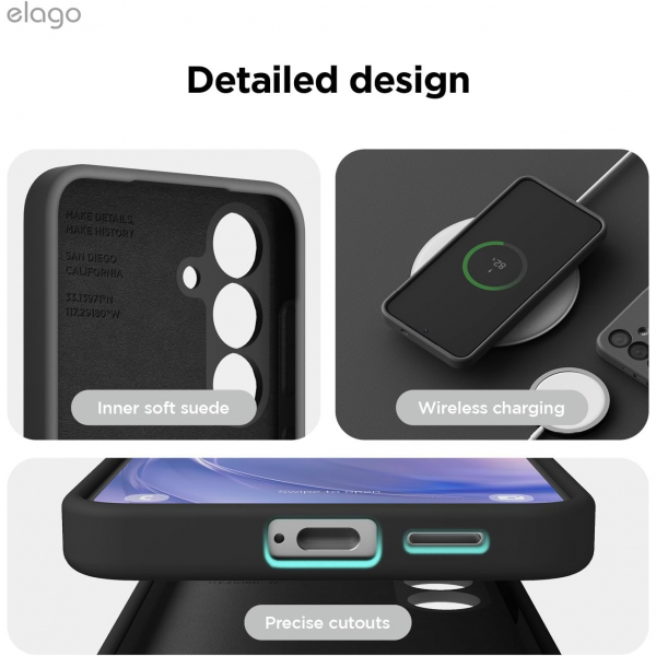 elago Samsung Galaxy S25 Plus Silikon Klf-Black