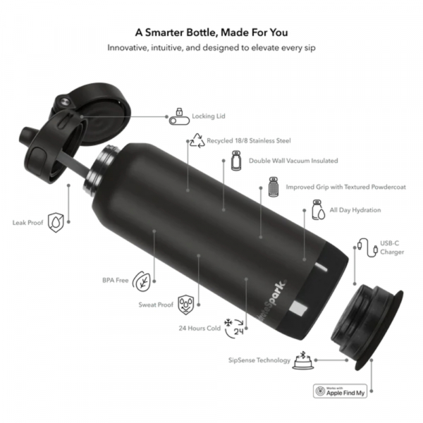 Hidrate Spark PRO 2 Akll Su iesi (946mL)(Chug)-Black