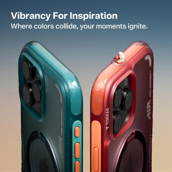 TORRAS iPhone 15 Pro Max Ostand Q3 Air Klf-Lava Red
