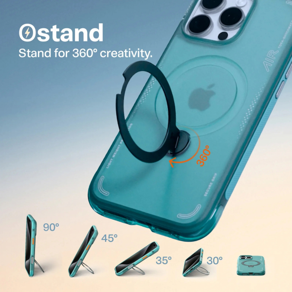 TORRAS iPhone 15 Pro Max Ostand Q3 Air Klf-Glacier Sprint 