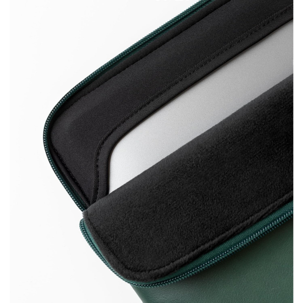 Comfyable Deri Laptop antas (13-14 in)-Midnight Green