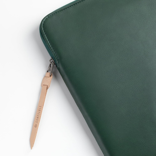 Comfyable Deri Laptop antas (13-14 in)-Midnight Green