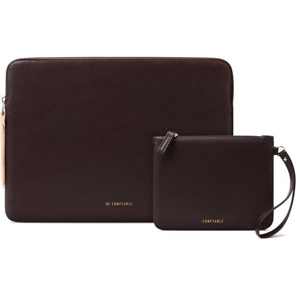 Comfyable Deri Laptop antas (13-14 in)-Chocolate 