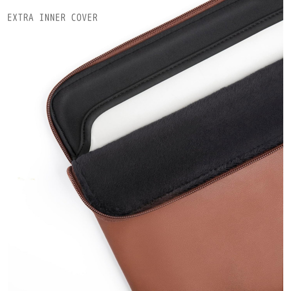 Comfyable Deri Laptop antas (13-14 in)-Brown