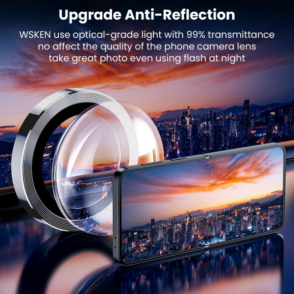 WSKEN Galaxy Z Flip 7 Kamera Lens Koruyucu-Silver