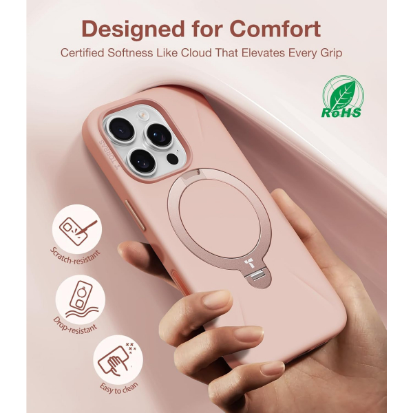 TORRAS iPhone 16 Pro Q3 Silikon Klf-Pink
