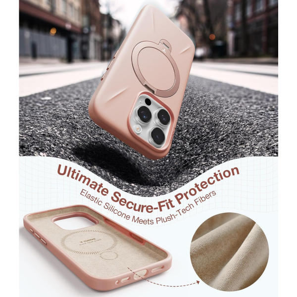 TORRAS iPhone 16 Pro Q3 Silikon Klf-Pink