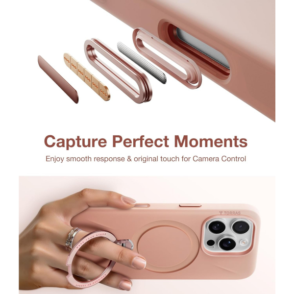 TORRAS iPhone 16 Pro Q3 Silikon Klf-Pink