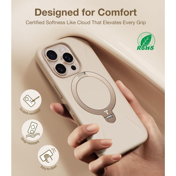TORRAS iPhone 16 Pro Q3 Silikon Klf-Dune Beige