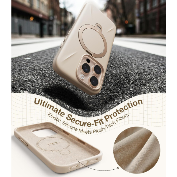 TORRAS iPhone 16 Pro Q3 Silikon Klf-Dune Beige