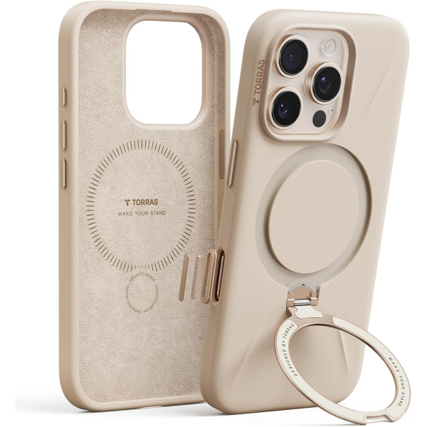 TORRAS iPhone 16 Pro Q3 Silikon Klf-Dune Beige