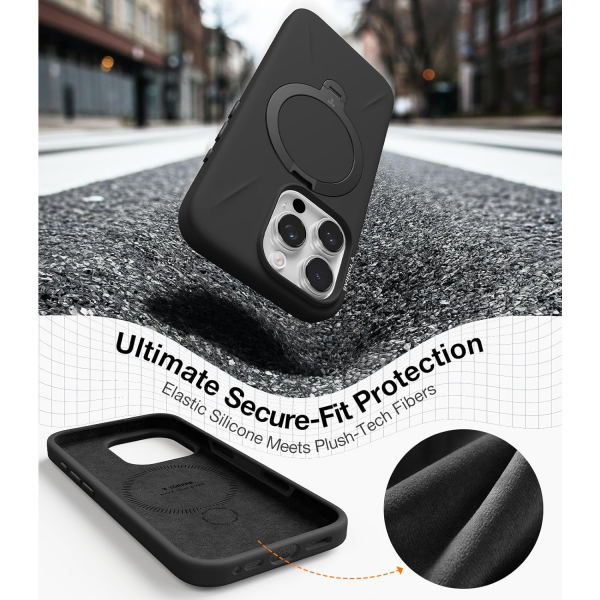 TORRAS iPhone 16 Pro Q3 Silikon Klf-Black 