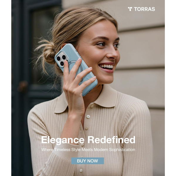 TORRAS iPhone 16 Pro Q3 Silikon Klf-Baby Blue
