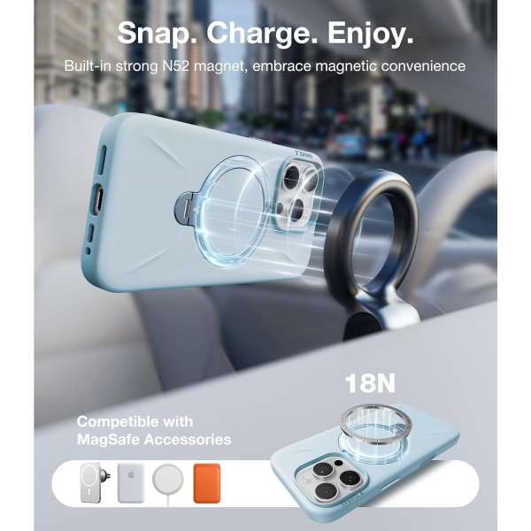 TORRAS iPhone 16 Pro Q3 Silikon Klf-Baby Blue