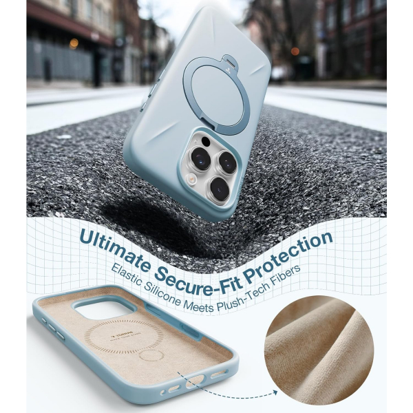 TORRAS iPhone 16 Pro Q3 Silikon Klf-Baby Blue