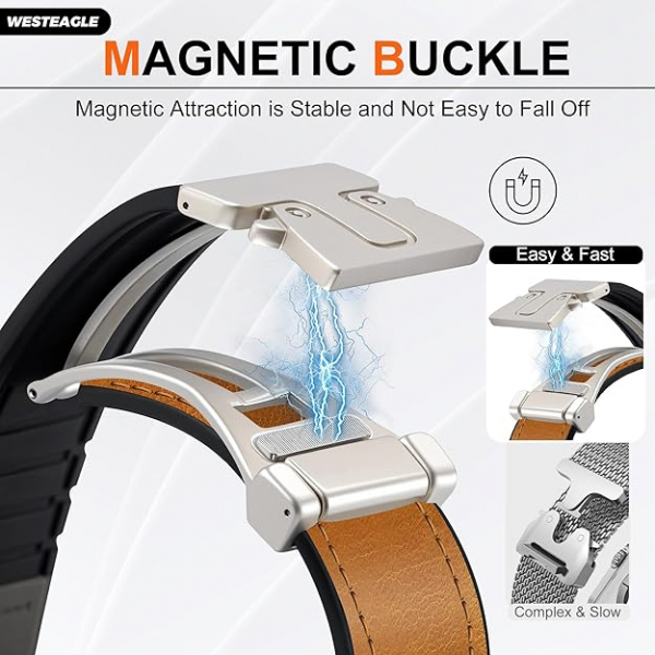 WestEagle Apple Watch 10 46mm Deri Kay-Light Brown