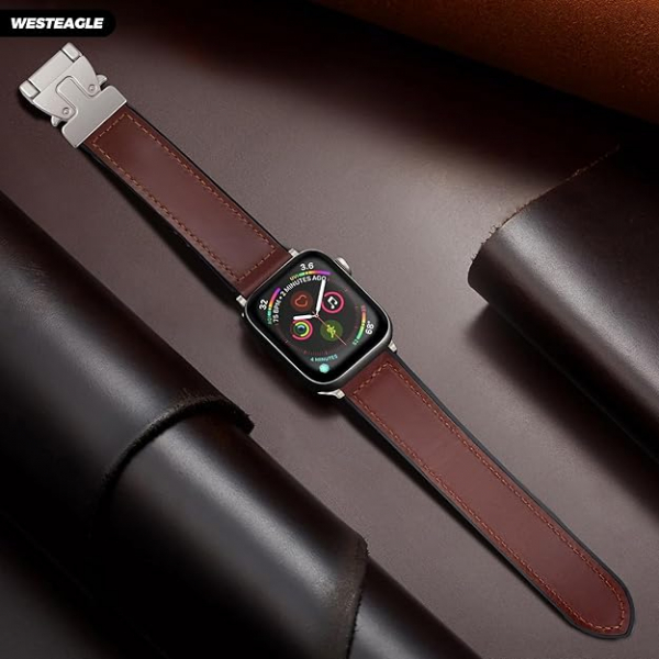 WestEagle Apple Watch 10 46mm Deri Kay-Brown