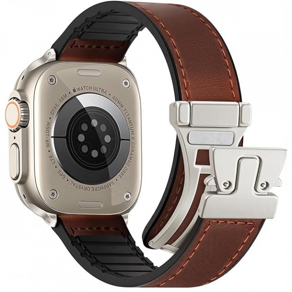 WestEagle Apple Watch 10 46mm Deri Kay-Brown