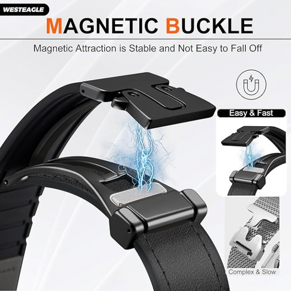 WestEagle Apple Watch 10 46mm Deri Kay-Black 