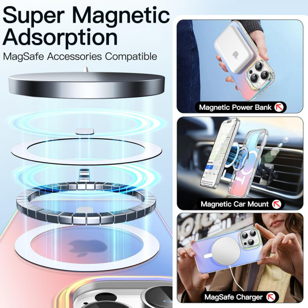 JETech Apple iPhone 16 Pro Max Iridescent Klf-Iridescent