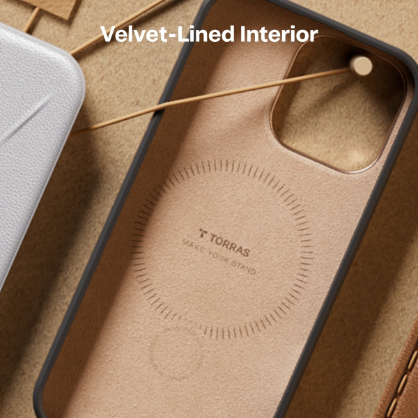 TORRAS iPhone 16 Pro Ostand Q3 VegSkin Klf-Pearl White