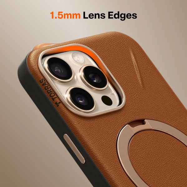 TORRAS iPhone 16 Pro Ostand Q3 VegSkin Klf-Amber Brown