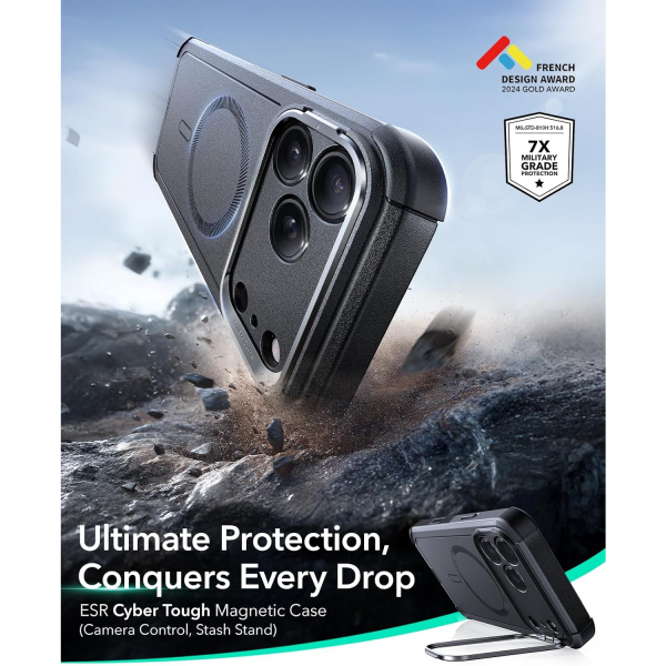 ESR Apple iPhone 17 Pro Max Cyber Klf -Black