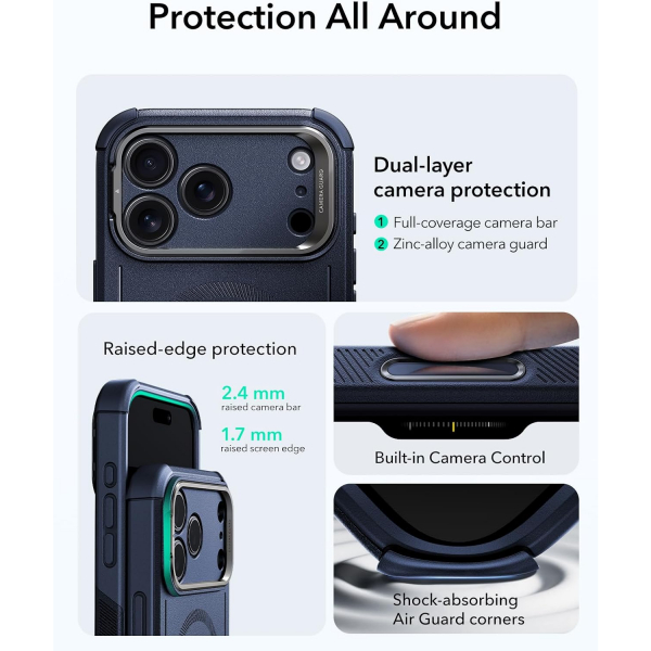 ESR Apple iPhone 17 Pro Max Cyber Klf -Navy Blue