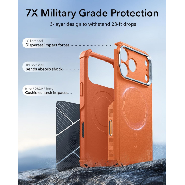 ESR Apple iPhone 17 Pro Max Cyber Klf -Orange