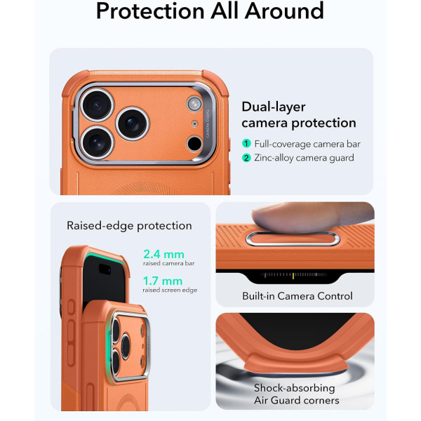 ESR Apple iPhone 17 Pro Max Cyber Klf -Orange
