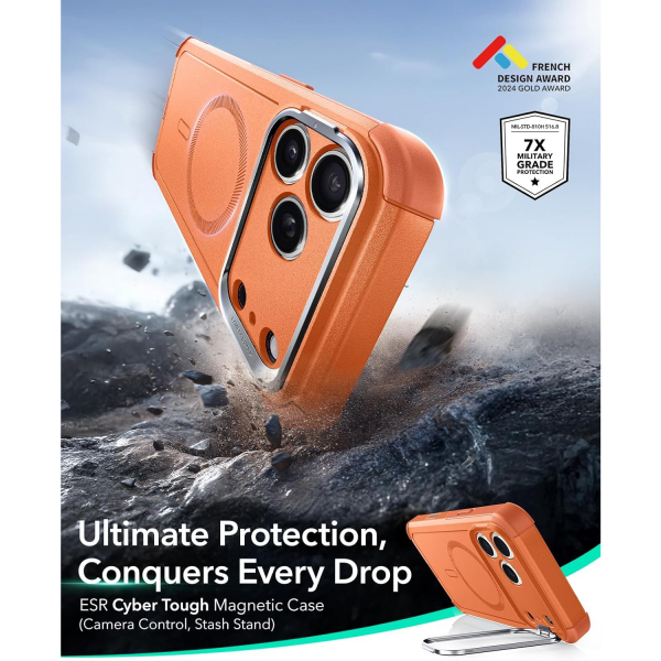 ESR Apple iPhone 17 Pro Max Cyber Klf -Orange