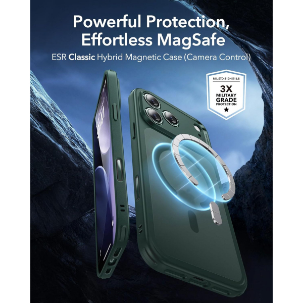 ESR Apple iPhone 17 Pro Max Hybrid Klf -Frosted Green 