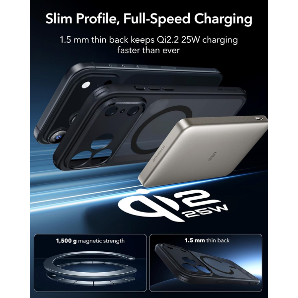 ESR Apple iPhone 17 Pro Max Hybrid Klf -Frosted Black 