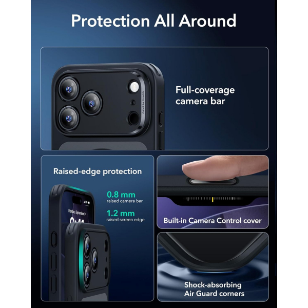 ESR Apple iPhone 17 Pro Max Hybrid Klf -Frosted Black 