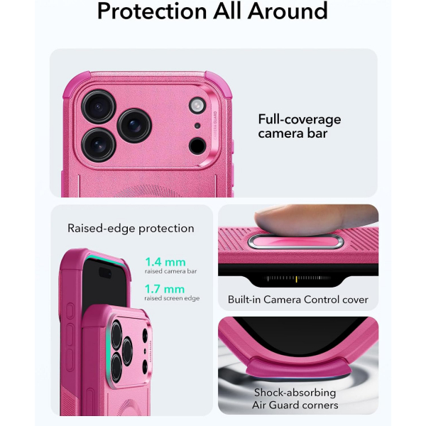 ESR Apple iPhone 17 Pro Max Cyber MagSafe Klf -Cyber Pink 