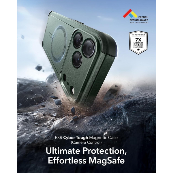 ESR Apple iPhone 17 Pro Max Cyber MagSafe Klf -Cyber Green