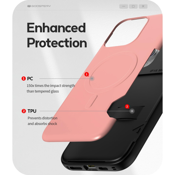 Goospery Apple iPhone 16 Pro Klf -Pink
