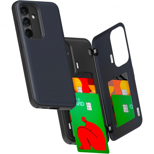 Goospery Galaxy S25 Plus Magnetic Door Bumper Klf -Navy