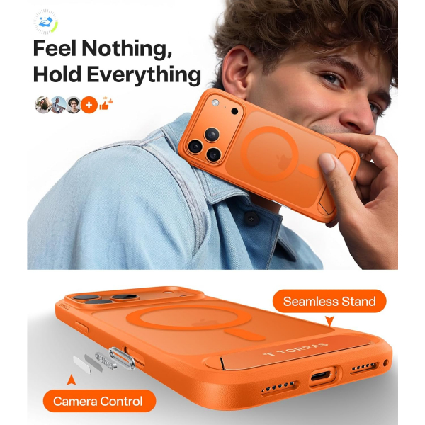 TORRAS iPhone 17 Pro Manyetik Klf-Orange