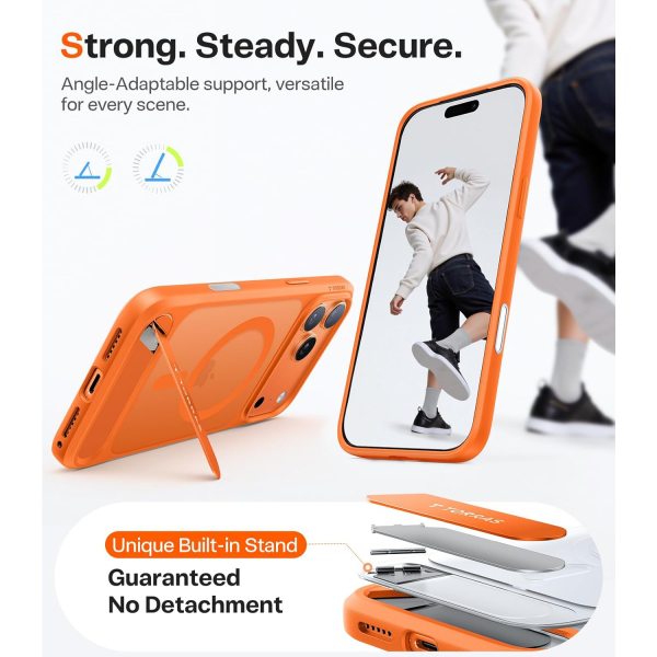 TORRAS iPhone 17 Pro Manyetik Klf-Orange