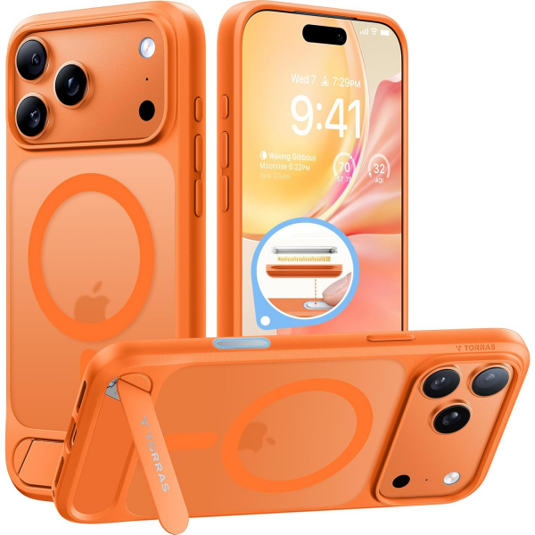 TORRAS iPhone 17 Pro Manyetik Klf-Orange