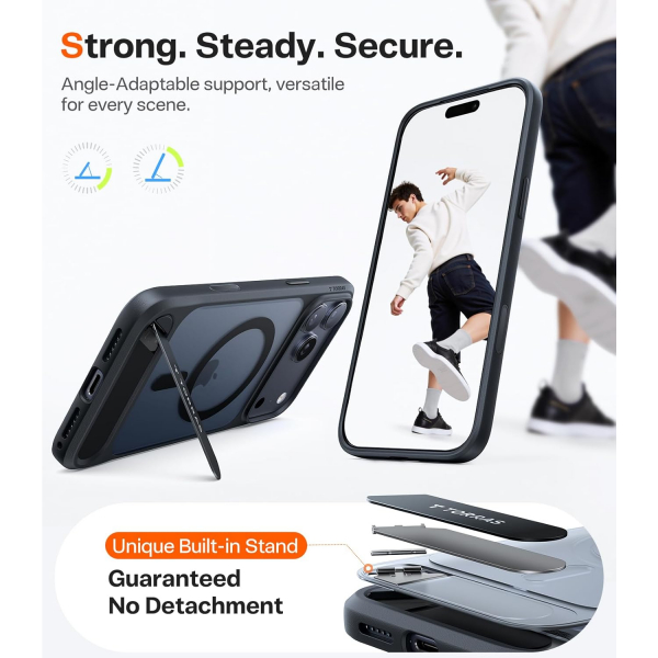 TORRAS iPhone 17 Pro Manyetik Klf-Black