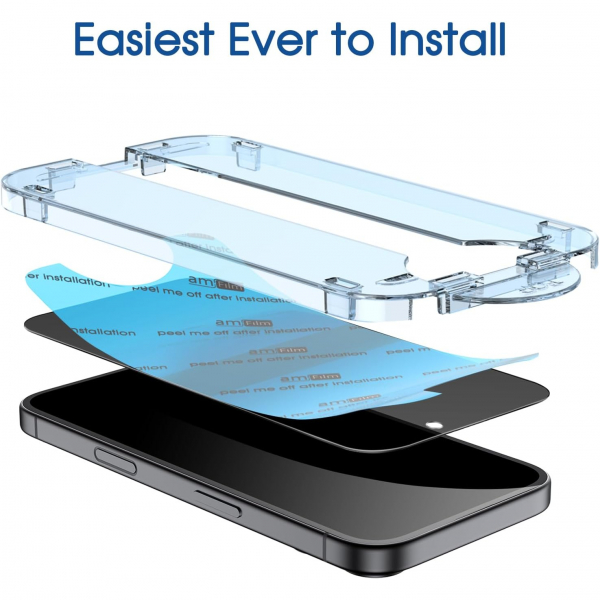 amFilm iPhone 17ProMax Privacy Ekran Koruyucu(2+4Paket)