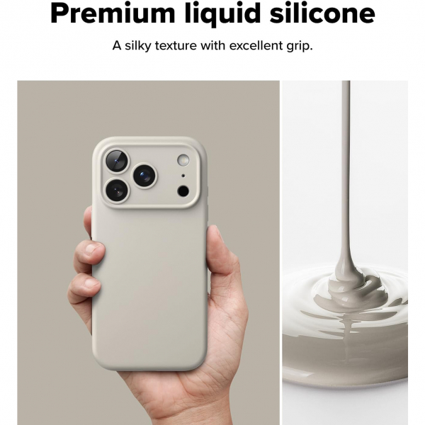 Rin gke Apple iPhone 17 Pro Max Silikon Klf-Stone