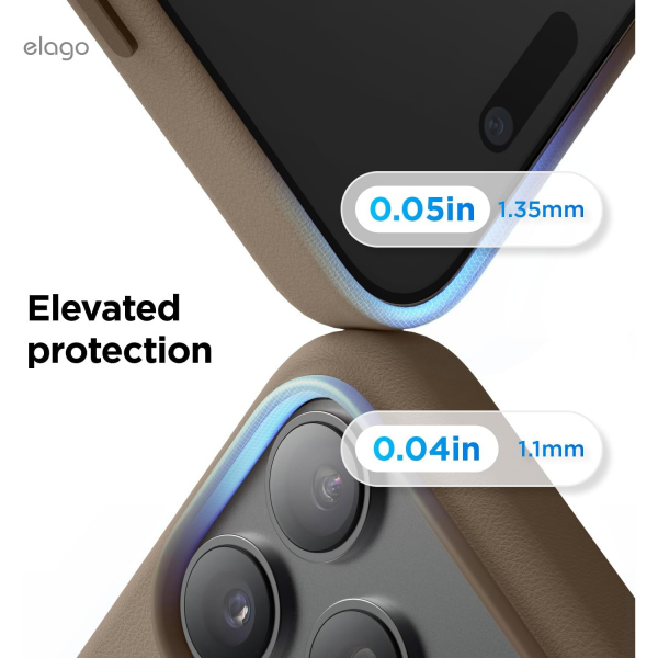 elago Apple iPhone 17 Pro Manyetik Deri Klf-Taupe