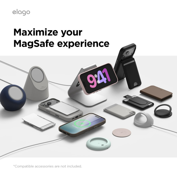 elago Apple iPhone 17 Pro Manyetik Deri Klf-Black