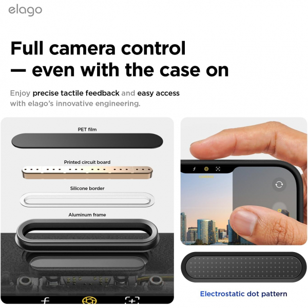 elago Apple iPhone 17 Pro Manyetik Deri Klf-Black