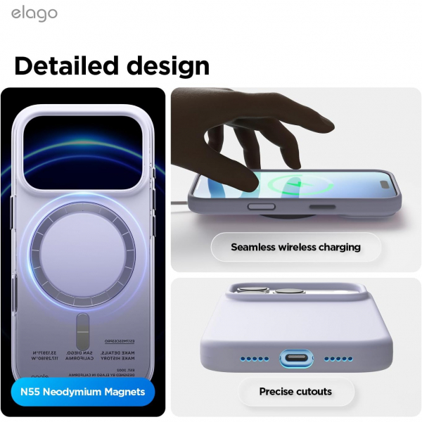elago Apple iPhone 17 Pro Max Manyetik Klf-Purple