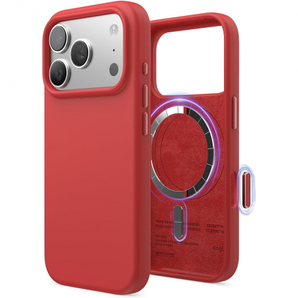 elago Apple iPhone 17 Pro Max Manyetik Klf-Red